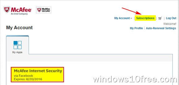05 McAfee Internet Security 6 Month License My Account 2