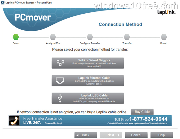 PCmover Express Connection Method