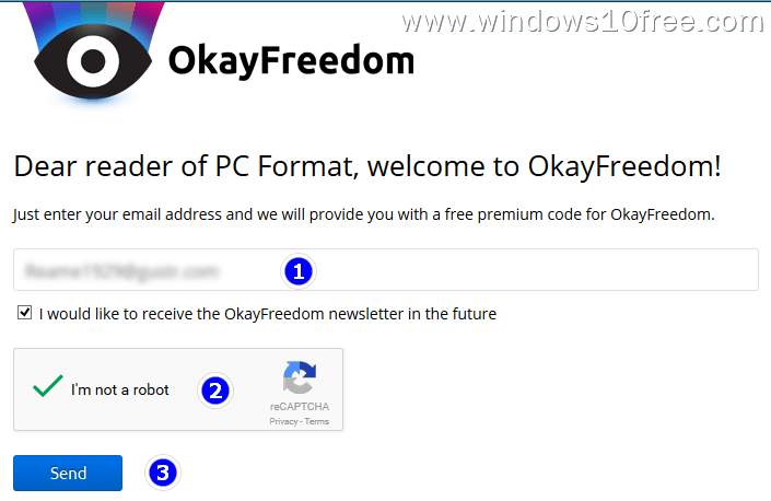 02  Free OkayFreedom VPN Fill The Form