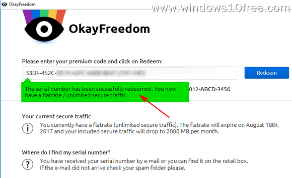 10 Free OkayFreedom VPN Insert Premium Key Success