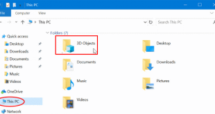 This PC 3D Objects Folder