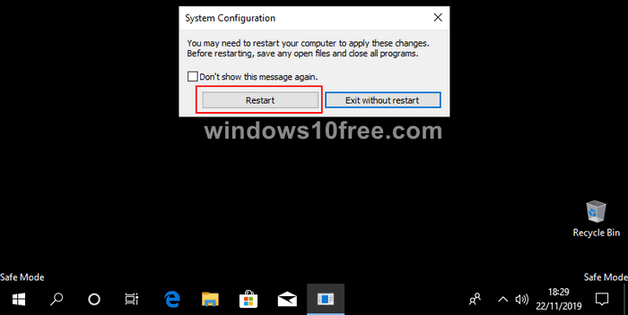 Windows 10 in Safe Mode Settings 11