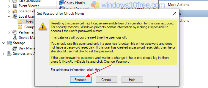 Change Password From Computer Management 03