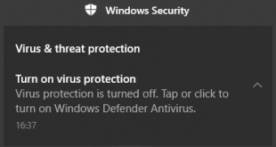 Windows Defender Is Turned Off Featured